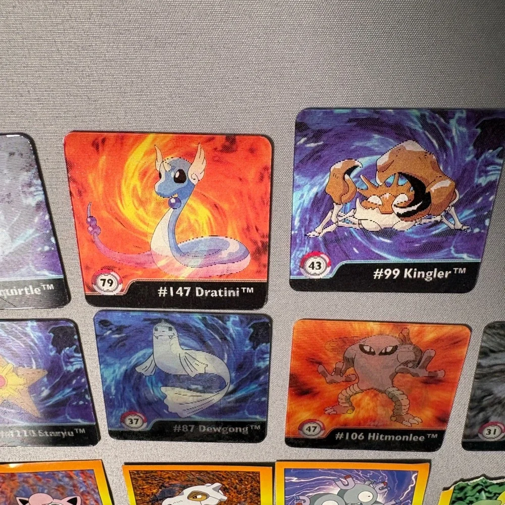 Vintage 1999 Pokemon Artbox Series 1 Sticker Lot Eevee Vaporeon Lenticular 31pc